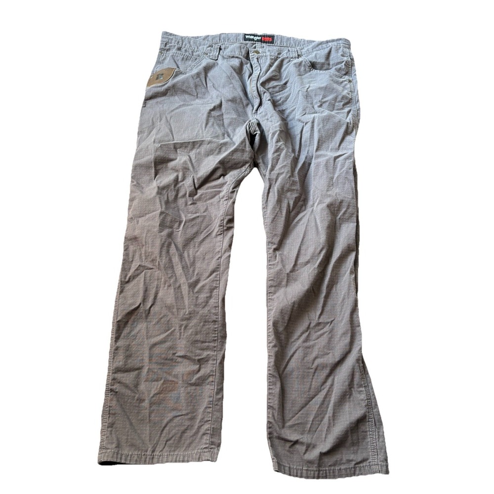 Wrangler Riggs Carpenter Ripstop Pants Men's 42x32 Gray Workwear relaxed